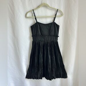 French Connection Black Pleated Dress